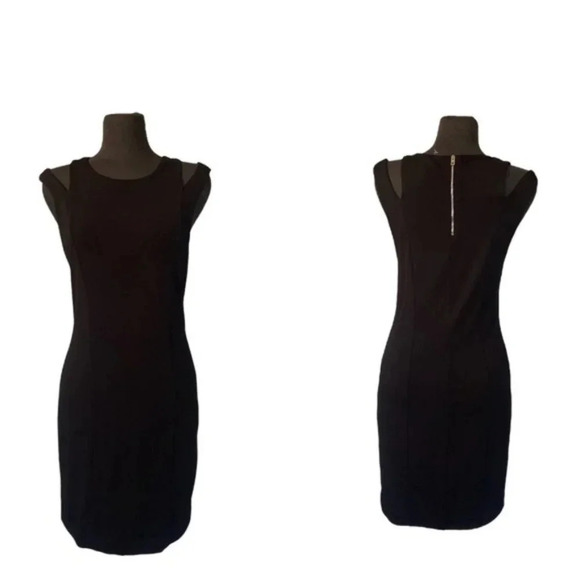 Rag & Bone Vela Cutout Shoulder Dress LBD Sheath Sleeveless Black Medium - Picture 6 of 8